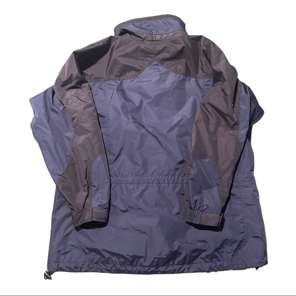 Columbia Size L Blue Wind Breaker Water Proof Jacket Coat Black Zip Up Men - Picture 8 of 9